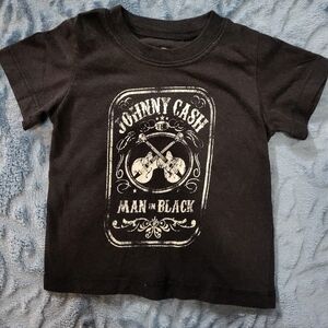 Cash -Kids Black Johnny Cash-T-Shirt- Size 12 Months